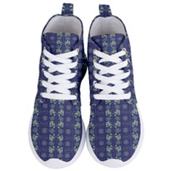 Flowers Pattern Women s Lightweight High Top Sneakers by Sparkle