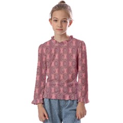 Flowers Pattern Kids  Frill Detail Tee