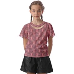 Flowers Pattern Kids  Front Cut Tee