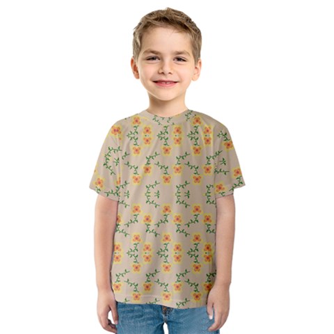 Flowers Pattern Kids  Sport Mesh Tee by Sparkle