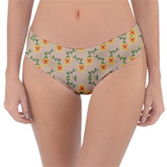 Flowers Pattern Reversible Classic Bikini Bottoms by Sparkle