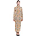 Flowers Pattern Turtleneck Maxi Dress View1