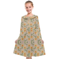 Flowers Pattern Kids  Midi Sailor Dress by Sparkle