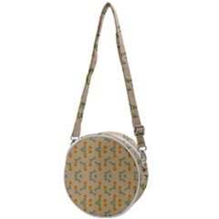 Flowers Pattern Crossbody Circle Bag