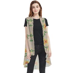 Flowers Pattern Sleeveless Chiffon Waistcoat Shirt