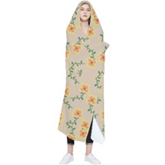 Flowers Pattern Wearable Blanket by Sparkle