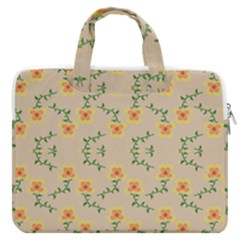 Flowers Pattern Macbook Pro Double Pocket Laptop Bag