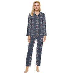 Digital Springs Womens  Long Sleeve Pocket Pajamas Set