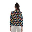 Multicolored Donuts On A Black Background Women s Windbreaker View2