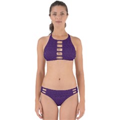 Dark Purple Garden Perfectly Cut Out Bikini Set