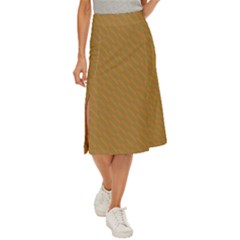 Tropic Drab Green Midi Panel Skirt