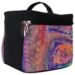 Painted Feathers Make Up Travel Bag (big) by kaleidomarblingart