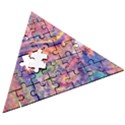 Painted feathers Wooden Puzzle Triangle View3