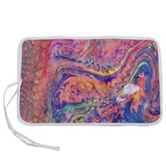 Painted Feathers Pen Storage Case (s) by kaleidomarblingart