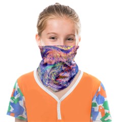 Painted Feathers Face Covering Bandana (kids) by kaleidomarblingart