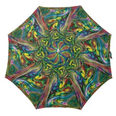 Intricate Painted Swirls Straight Umbrellas by kaleidomarblingart