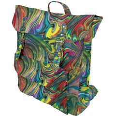 Intricate Painted Swirls Buckle Up Backpack by kaleidomarblingart