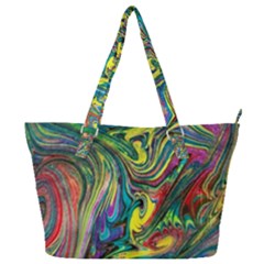 Intricate Painted Swirls Full Print Shoulder Bag by kaleidomarblingart