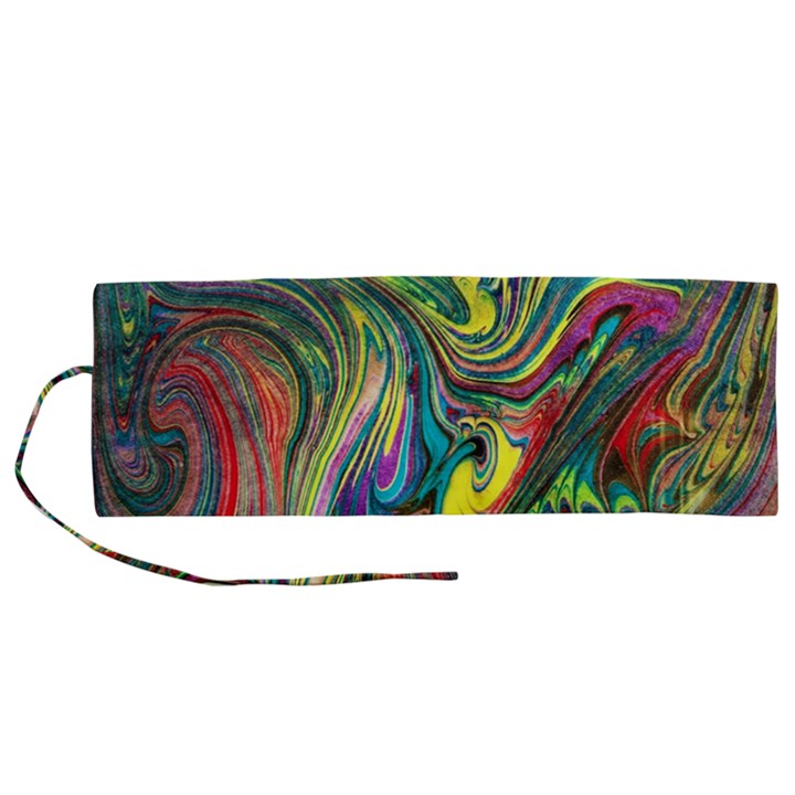 Intricate painted swirls Roll Up Canvas Pencil Holder (M)