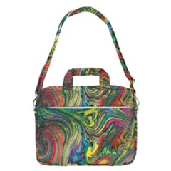 Intricate Painted Swirls Macbook Pro Shoulder Laptop Bag (large)