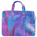 Blue on violet feathers MacBook Pro Double Pocket Laptop Bag View1