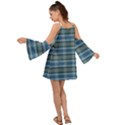 Retro Mod Mad Plaid Kimono Sleeves Boho Dress View2