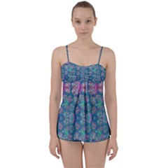 Neon Garden Babydoll Tankini Set by themeaniestore