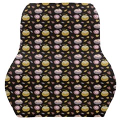 Shiny Pumpkins On Black Background Car Seat Back Cushion  by SychEva