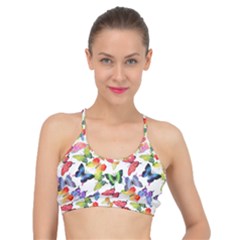 Bright Butterflies Circle In The Air Basic Training Sports Bra by SychEva