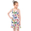 Bright Butterflies Circle In The Air Kids  Overall Dress View1