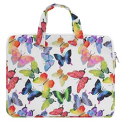 Bright Butterflies Circle In The Air Macbook Pro Double Pocket Laptop Bag