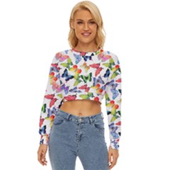 Bright Butterflies Circle In The Air Lightweight Long Sleeve Sweatshirt