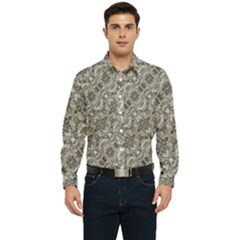 Vintage Pattern Geometric Mosaic Men s Long Sleeve  Shirt