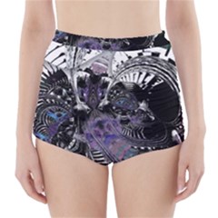 When Gears Turn High-waisted Bikini Bottoms by MRNStudios