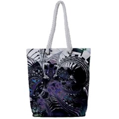 When Gears Turn Full Print Rope Handle Tote (small) by MRNStudios