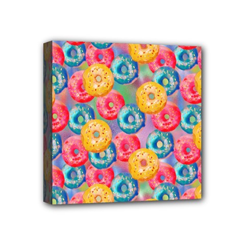 Multicolored Donuts Mini Canvas 4  X 4  (stretched) by SychEva