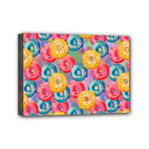 Multicolored Donuts Mini Canvas 7  X 5  (stretched) by SychEva