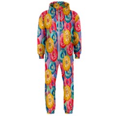 Multicolored Donuts Hooded Jumpsuit (men)  by SychEva