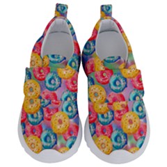 Multicolored Donuts Kids  Velcro No Lace Shoes by SychEva