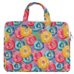 Multicolored Donuts Macbook Pro Double Pocket Laptop Bag