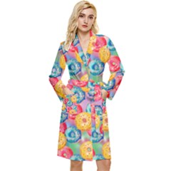 Multicolored Donuts Robe by SychEva