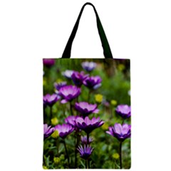 Field Of Purple Daisies Zipper Classic Tote Bag