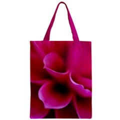 Pink Petals Zipper Classic Tote Bag by JeanKellyPhoto