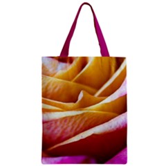 Orange And Pink Rose Zipper Classic Tote Bag by JeanKellyPhoto