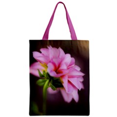 Pink Dahlia Zipper Classic Tote Bag by JeanKellyPhoto