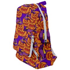 Purple And Orange Pumpkins, Crazy Halloween Pattern, Jack O  Lantern Travelers  Backpack by Casemiro