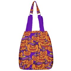 Purple And Orange Pumpkins, Crazy Halloween Pattern, Jack O  Lantern Center Zip Backpack by Casemiro