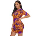 Purple and orange pumpkins, crazy Halloween pattern, Jack o  Lantern Just Threw It On Dress View2