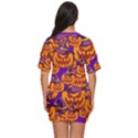 Purple and orange pumpkins, crazy Halloween pattern, Jack o  Lantern Just Threw It On Dress View4