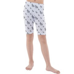 Grey Unicorn Sketchy Style Motif Drawing Pattern Kids  Mid Length Swim Shorts by dflcprintsclothing